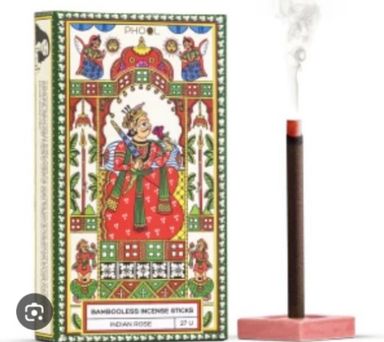 Phool Bambooless Incense Sticks Indian Rose 27 U Box