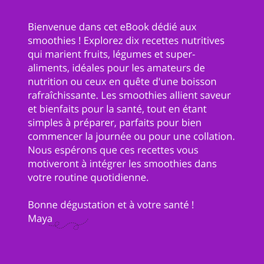 10 idées de smoothies