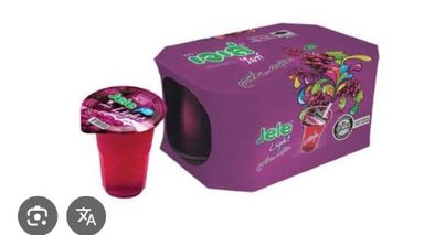 Jele Light Jelly Glass Grape 125 Gm X 6 Cups