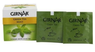 Girnar Green Tea Mint 10 Tea Bags Box