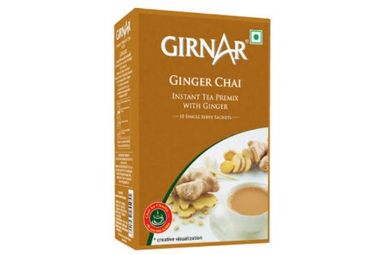 Girnar Instant Tea Premix Ginger Chai 10 Sachets Box