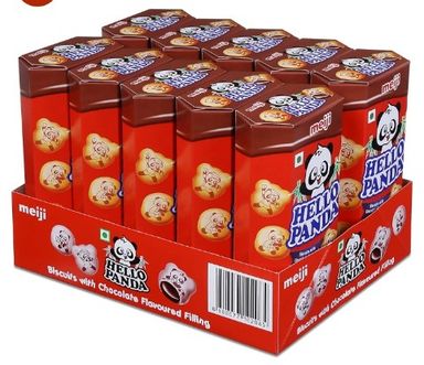 Meiji Hello Panda Biscuits with Chocolate Flavoured Filling 50g Box