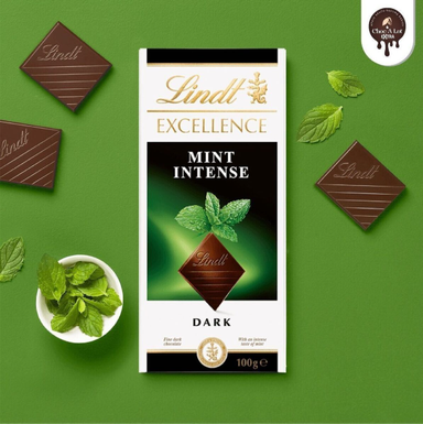 Lindt Excellence Mint Intense Dark Chocolate 100g Bar