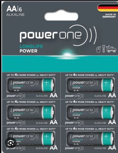 PowerOne Battery LongLife Power AA 6 Nos