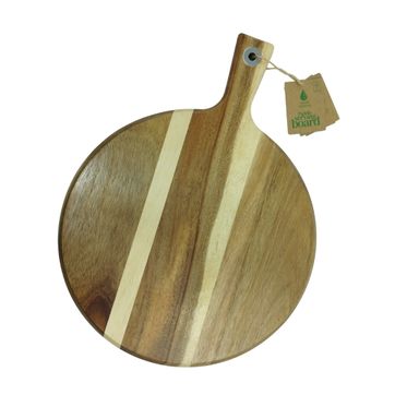 KitchenCraft Paleta de servir redonda de madera de acacia.