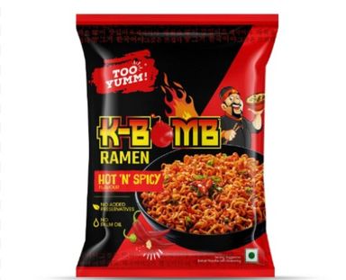 Too Yumm K-Bomb Ramen Hot N Spicy 80g Pouch