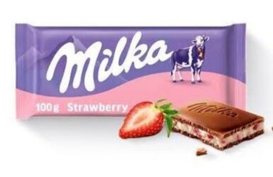 Milka Strawberry Chocolate 100g Bar