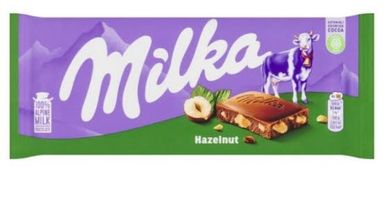 Milka Broken Hazelnut Chocolate 100g Bar