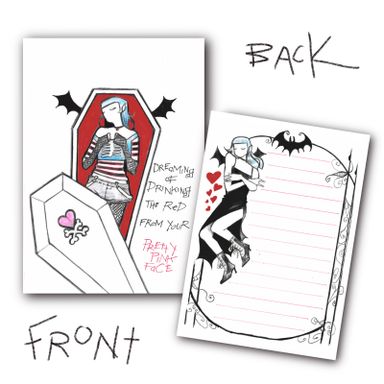 Vampire Girl Letter Card