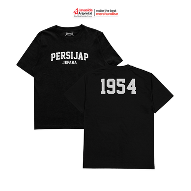 Kaos Persijap Jepara 1954 unisex prita wanita warna hitam- Javaside Artprint