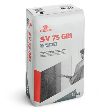 Tencuiala pe baza de ciment SV 75 gri 25kg