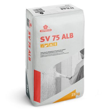 Tencuiala pe baza de ciment SV 75 alb 25kg