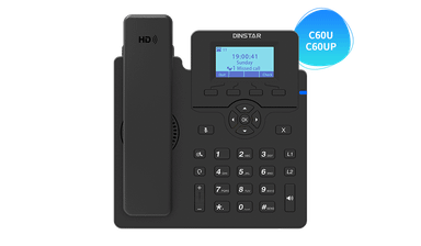 DINSTAR C60SP Entry Level IP Phone with POE & With Adapter