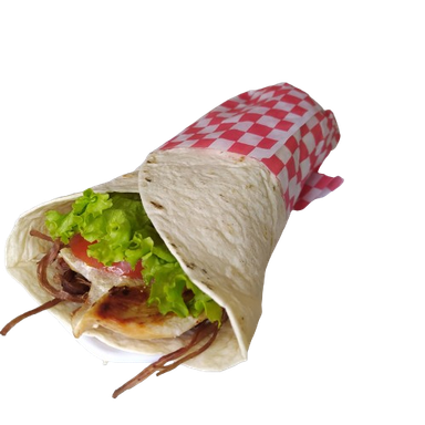 Wrap de Carne (Más Pollo Mechado)