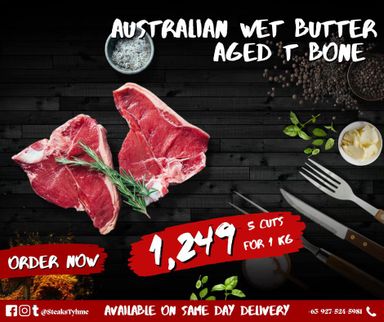 AUSTRALIAN WET BUTTER AGED T BONE 