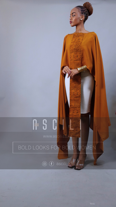 Ascili Daima Cape - Mustard 