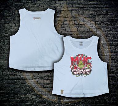 MHC Ladies Grinch Crop - White