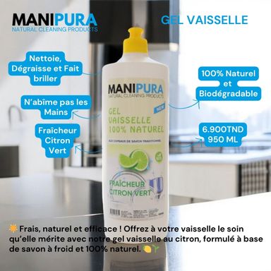 Gel Vaisselle 100% Naturel au Citron