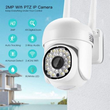 Auto-Tracking 5G PTZ Outdoor Wi-Fi Camera with Siren Alarm