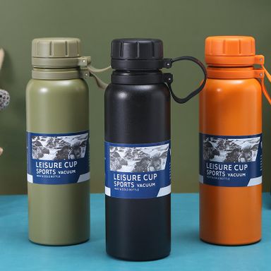  1000ml Stainless Steel Insulated Travel Tumbler with Handle