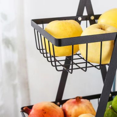 Three-Tier Portable Fruit Basket with Handle