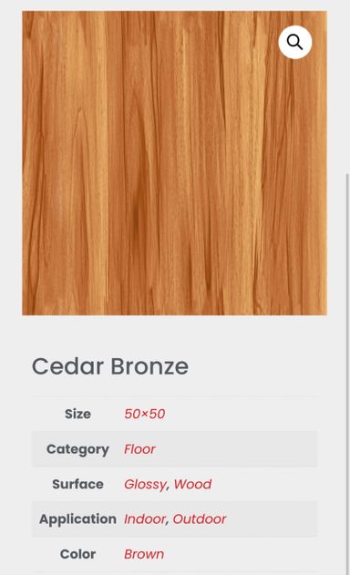 Keramik Kobin 50x50 Cedar Bronze