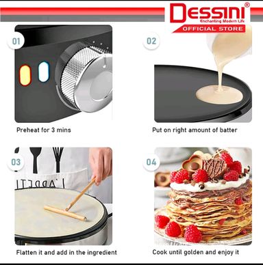 DESSINI 30cm 1200W Crepe Maker