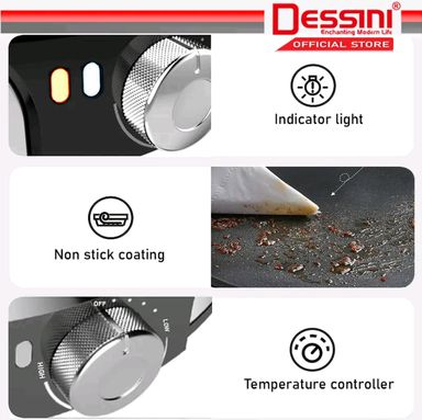 DESSINI 30cm 1200W Crepe Maker