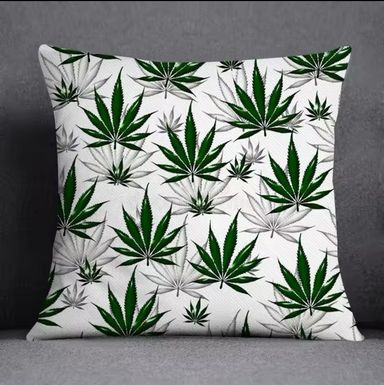 Coussin avec Housse à Motif Cannabis – Confort et Style Unique