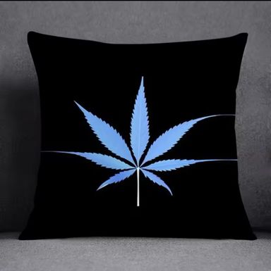 Coussin avec Housse à Motif Cannabis – Confort et Style Unique