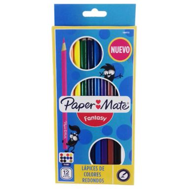 Colores Paper Mate 12pza. redondos