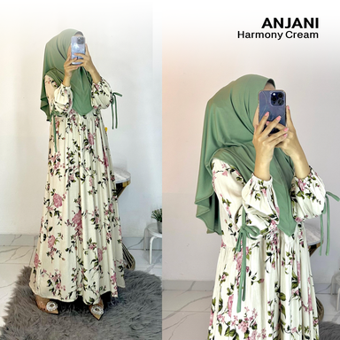 Dress Anjani Pita Rayon Diamond Set Hijab - All Size