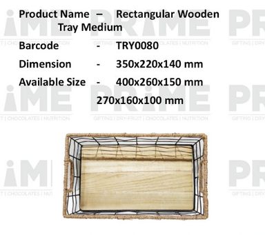 Rectangular Wooden Tray Size -2