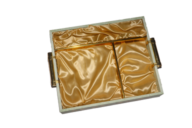 Golden Rectangular Gift Hamper Tray