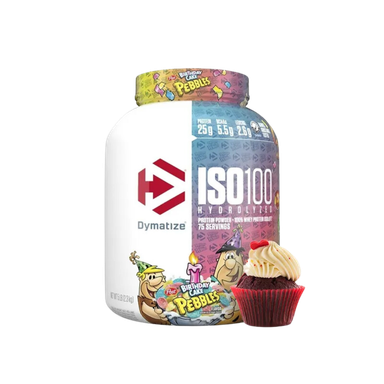 Iso 100 birthday cake pebbles 5lbs DYMATIZE