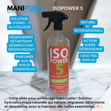 ISOPOWER 5 Dégraissant détartrant désinfectant désodorisant 1 LIT