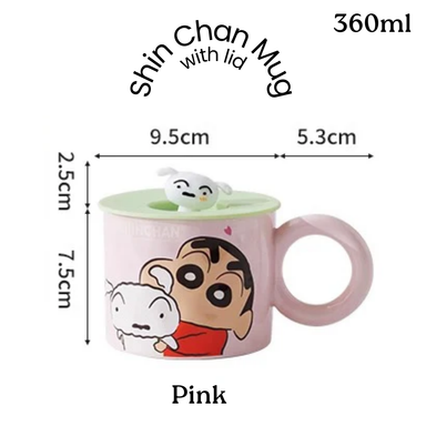 Shin Chan Mug With Lid