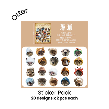 Otter & Panda Sticker Packs