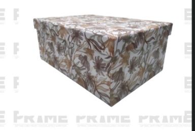 White Floral Rectangular Hardpaper Gift Box (size 1)