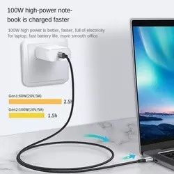  1.0M Type C to Type C Cable For Macbook PD 100W 5A USB 3.1 10Gbps ThunderBolt