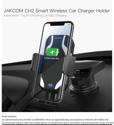 JAKCOM Automatic Phone Holder and Wireless Charger