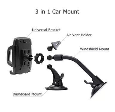 3 in 1 Car Phone Holder