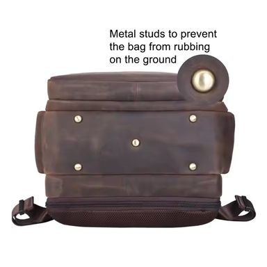 Computer Backpack Duffle Bag Genuine Leather