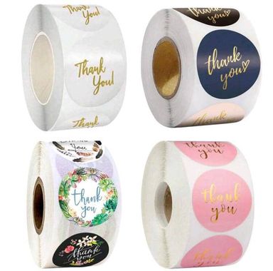 100 pcs Adhesive Stickers Labels "Thank You"