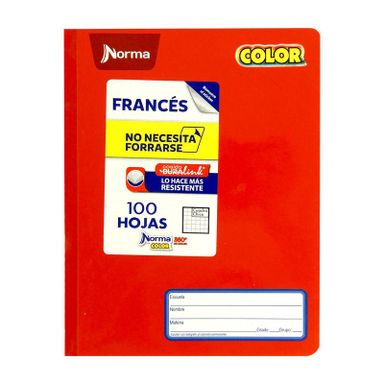 Cuaderno Francesa Norma Cosido 100h. 