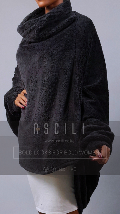 Ascili Snuggy Cardigan - Charcoal Grey