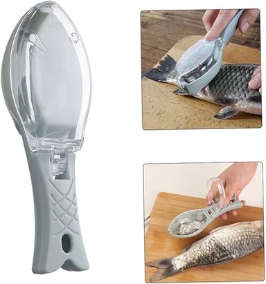 Râpes à écailles de poisson, grattoir avec couvercle transparent, outils de cuisine, écailles de poisson