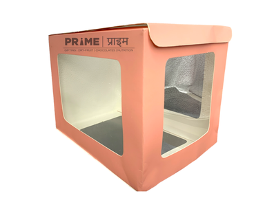 5 Window Cake Box 8x8x10 - Pink