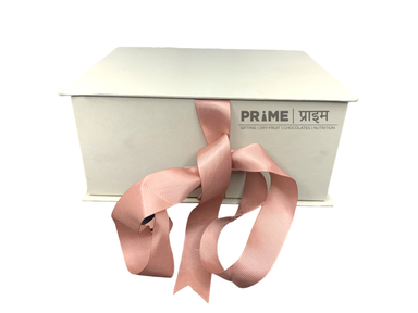 Grey Designed Hardpaper Gift Box with Ribbon�s (size 1)