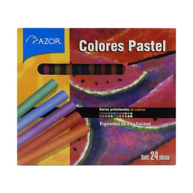 Colores Pastel (Gis Pastel) Azor 24pza.